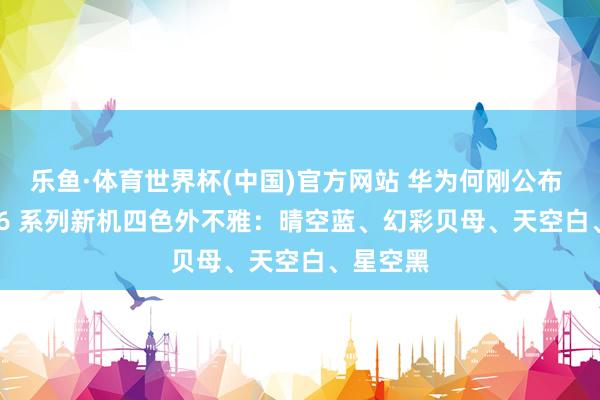 乐鱼·体育世界杯(中国)官方网站 华为何刚公布 nova 16 系列新机四色外不雅：晴空蓝、幻彩贝母、天空白、星空黑
