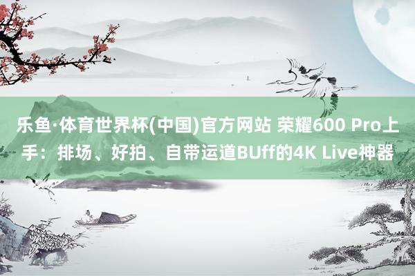 乐鱼·体育世界杯(中国)官方网站 荣耀600 Pro上手：排场、好拍、自带运道BUff的4K Live神器