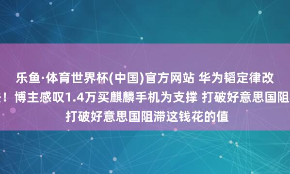 乐鱼·体育世界杯(中国)官方网站 华为韬定律改写半导体国法！博主感叹1.4万买麒麟手机为支撑 打破好意思国阻滞这钱花的值