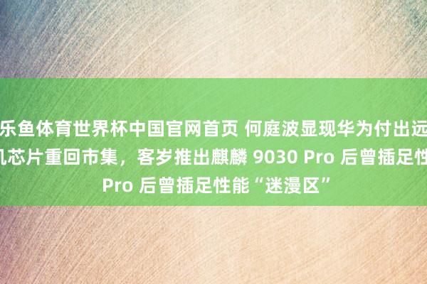乐鱼体育世界杯中国官网首页 何庭波显现华为付出远大辛勤使手机芯片重回市集，客岁推出麒麟 9030 Pro 后曾插足性能“迷漫区”