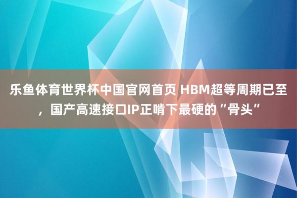 乐鱼体育世界杯中国官网首页 HBM超等周期已至，国产高速接口IP正啃下最硬的“骨头”