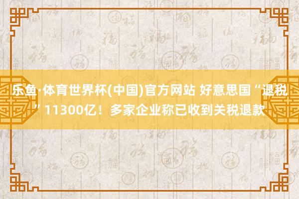 乐鱼·体育世界杯(中国)官方网站 好意思国“退税”11300亿！多家企业称已收到关税退款