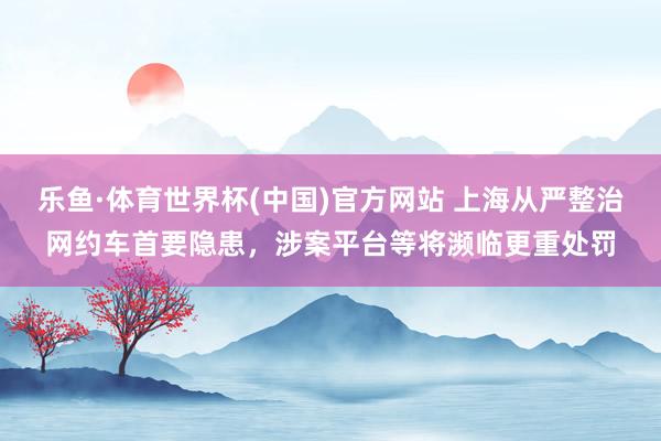 乐鱼·体育世界杯(中国)官方网站 上海从严整治网约车首要隐患，涉案平台等将濒临更重处罚