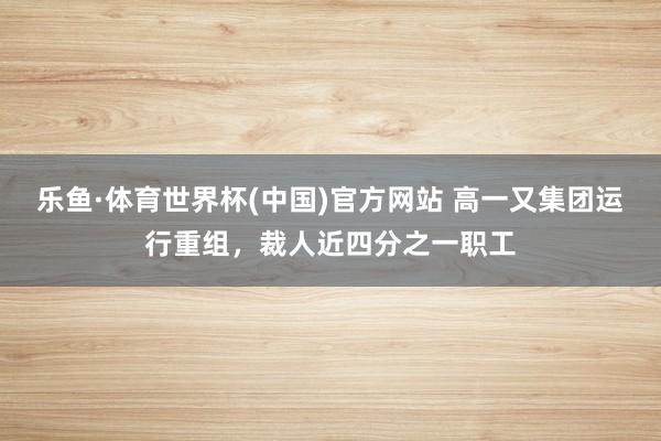 乐鱼·体育世界杯(中国)官方网站 高一又集团运行重组，裁人近四分之一职工