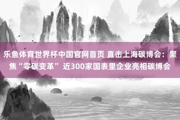 乐鱼体育世界杯中国官网首页 直击上海碳博会：聚焦“零碳变革” 近300家国表里企业亮相碳博会